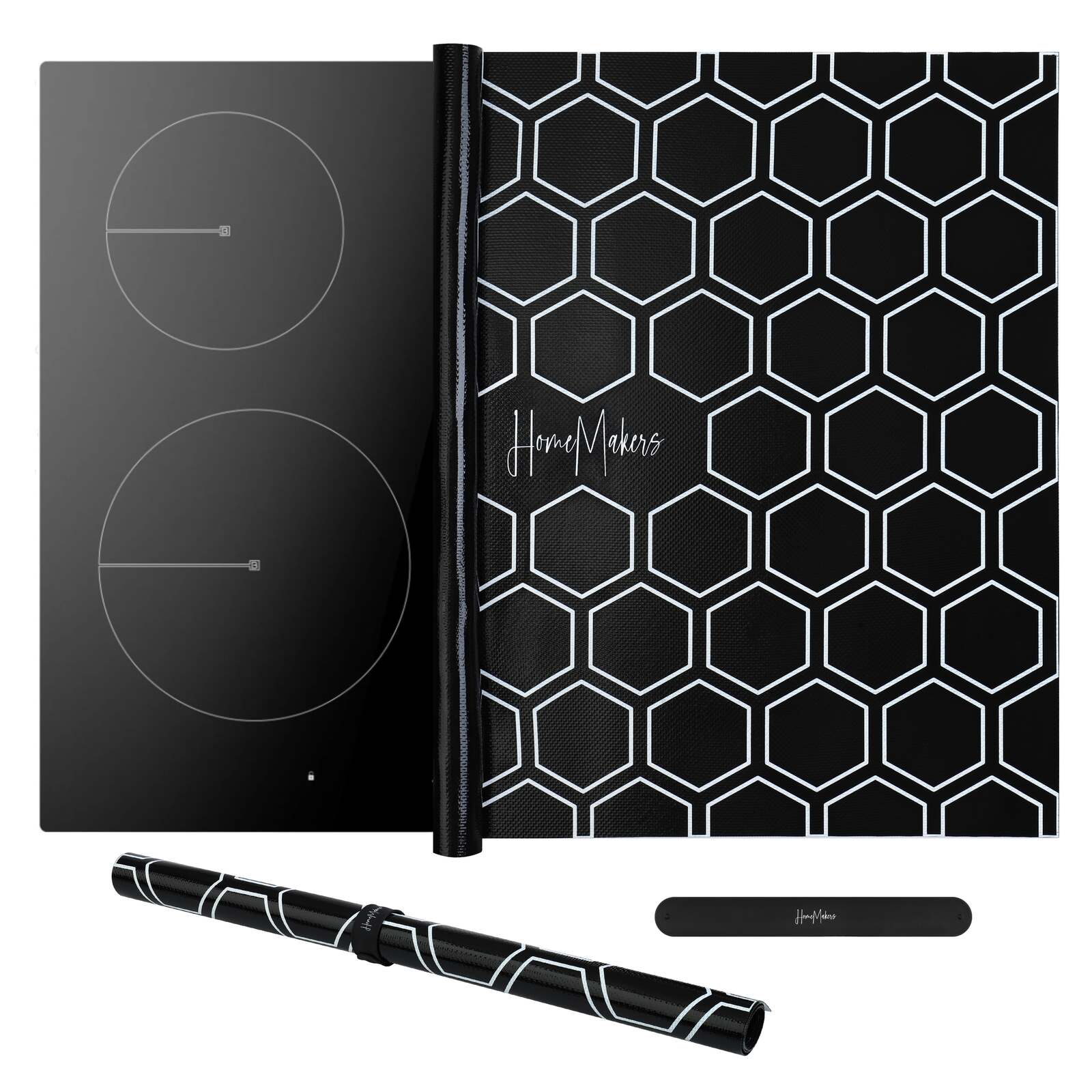 Mata Ochronna na Płytę Indukcyjną z Funkcją Gotowania-Czarna Plaster Miodu