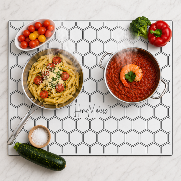 Mata Ochronna na Płytę Indukcyjną z Funkcją Gotowania-Biała Transparentna Plaster Miodu