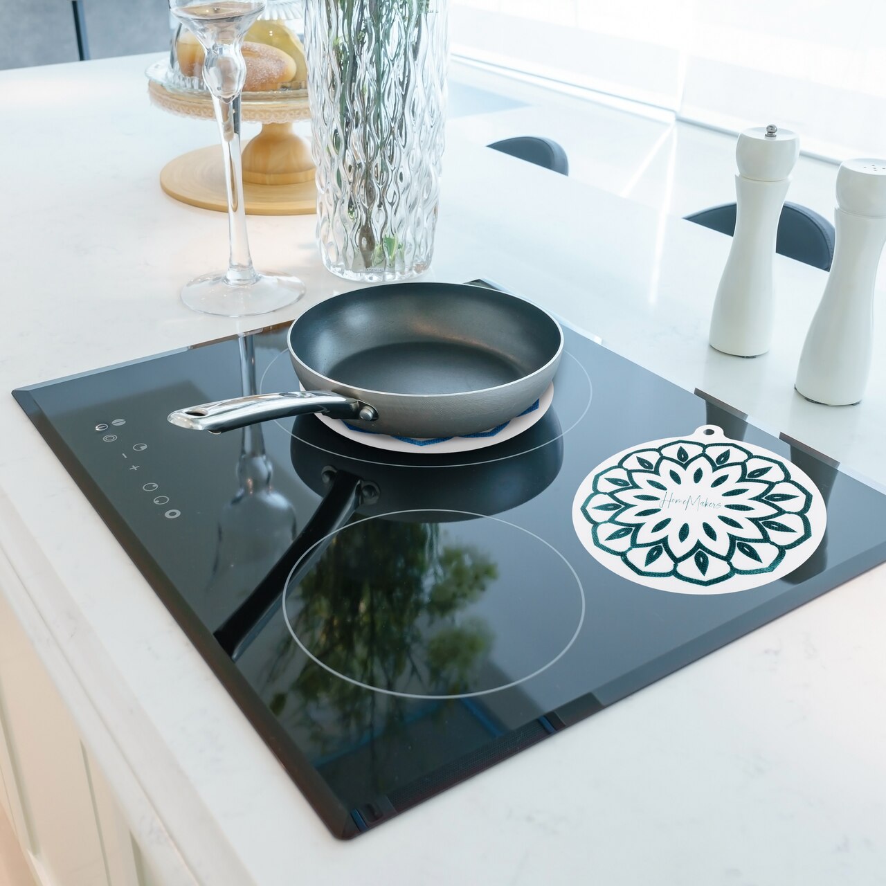 Magiczna Okrągła Mata Ochronna na Płytę Indukcyjną z Funkcją Gotowania - 2 sztuki - obrazek 6