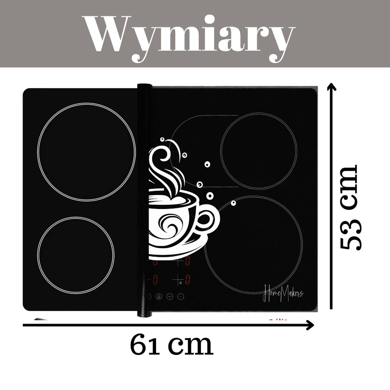 Mata Ochronna na Płytę Indukcyjną z Funkcją Gotowania - Czarna Transparentna Kawa - obrazek 7