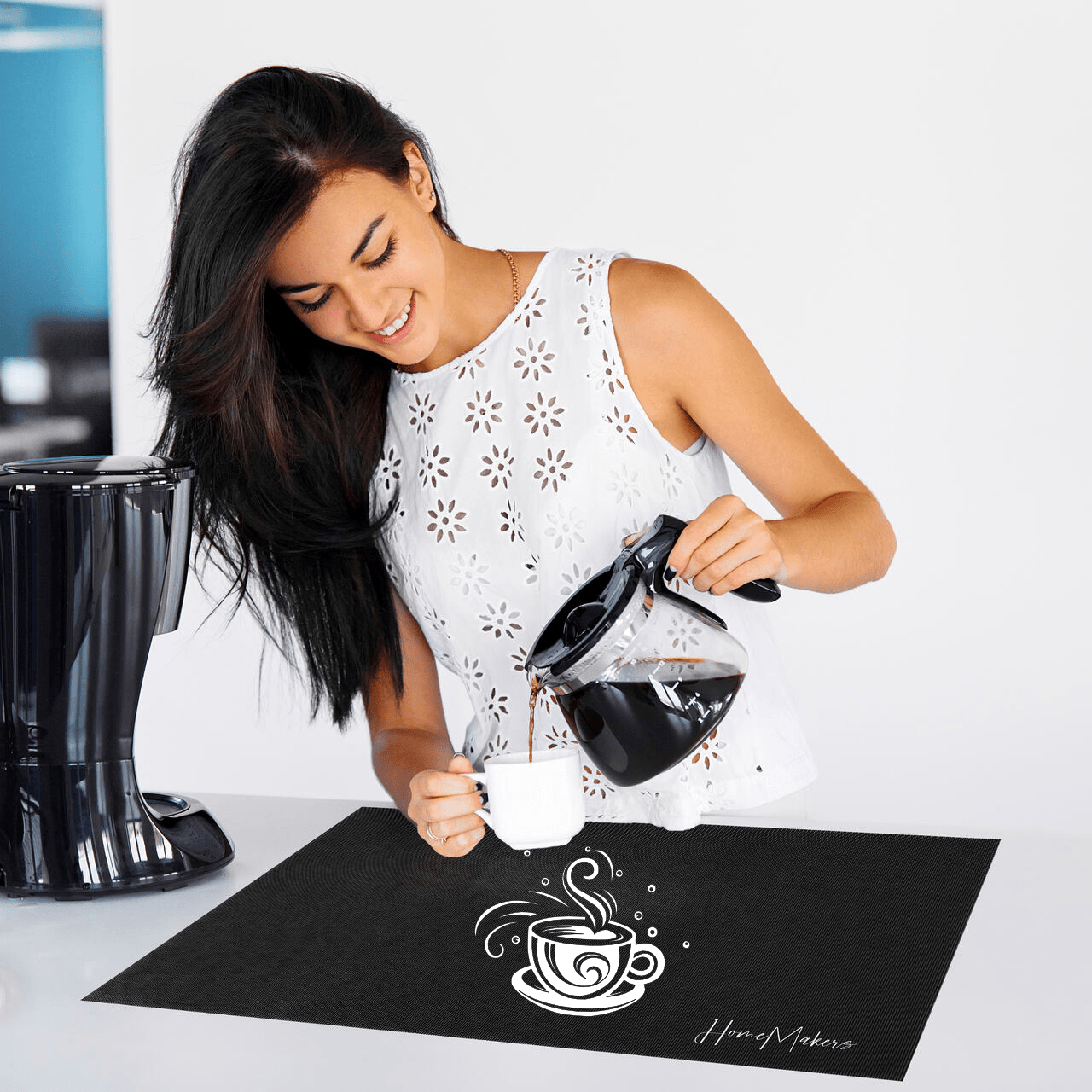 Mata Ochronna na Płytę Indukcyjną z Funkcją Gotowania - Czarna Transparentna Kawa - obrazek 8